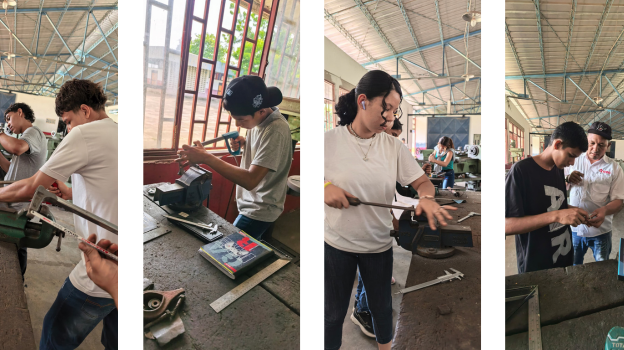 COJEDES | Participantes aprenden la técnica en taller de Mecánica Industrial