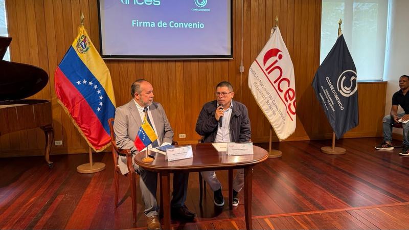 Inces y Consecomercio articulan alianza para fortalecer la formación técnica